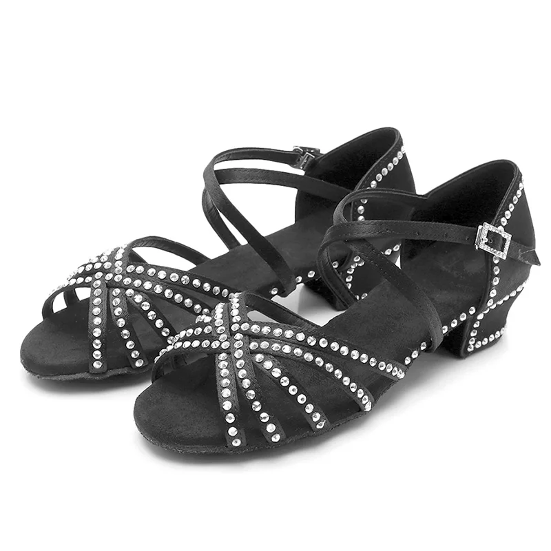 Женские блестящие туфли для латиноамериканских танцев мягкие сандалии на низком
