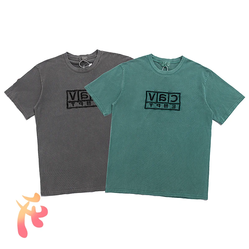 

Men Cavempt T-shirt Women Clothes High-quality Embroidery Round Neck Short Sleeves Oversize C.E. Washed Vintage Casual Tshirts
