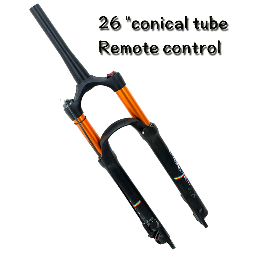 26 conical line LMFCS MTB магниевого сплава велосипед вилка Supension Air 26/27. 32 RL100mm передняя вилка подходит для 5/29 дюймового горного велосипеда conica - Цвет: 26 conical line