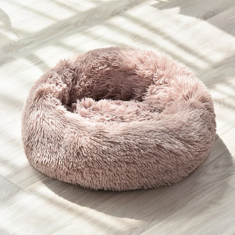 

Luxury Soft Plush Dog Bed Round Shape Sleeping Bag Kennel Cat Puppy Sofa Bed Pet House Winter Warm Beds Cushion Superior Comfort