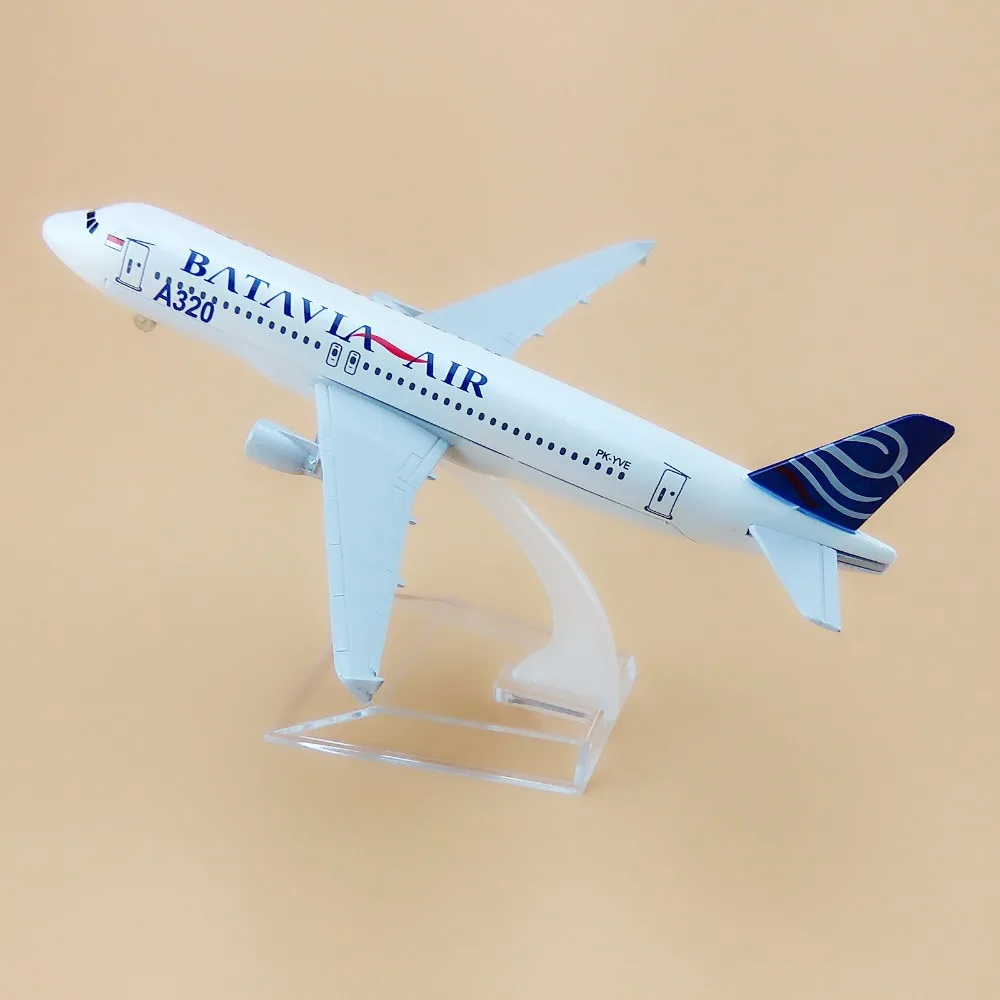 16 см Batavia Air A320 Airbus 320 Airways Airlines металлический сплав модель самолета литье под