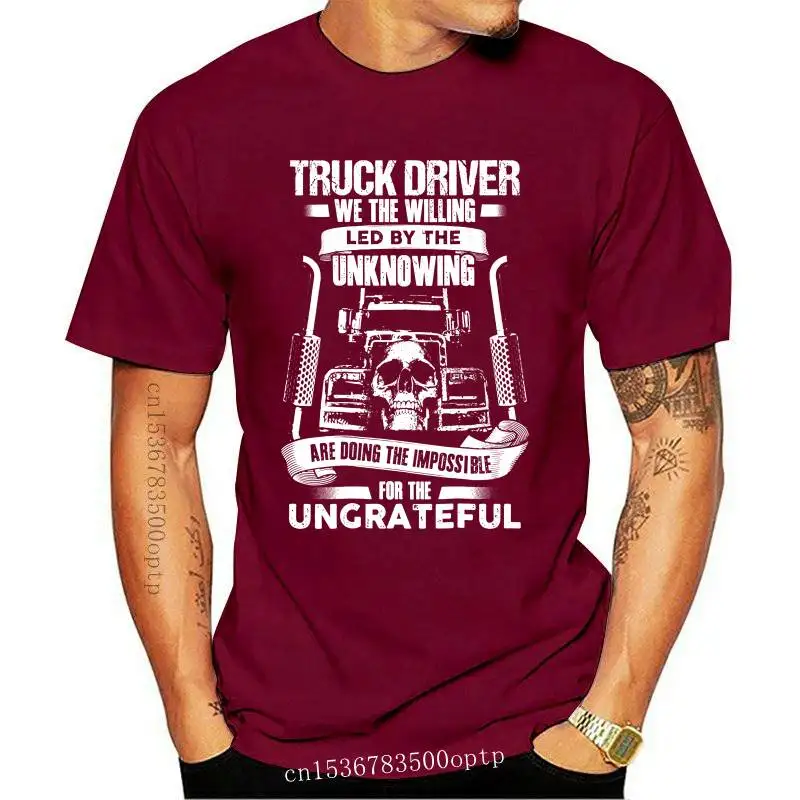 

TRUCK DRIVERs Fun Truckers Trucking Skull Short Sleeve T-Shirt new fashion