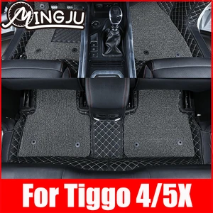 For Chery Tiggo 4 5X 2020 2021 Carpet Floor waterproof Mats Car rugs mat Cover Decoration Styling Mouldings Accessories parts