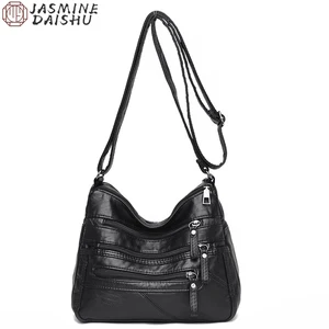 2021 женская сумка через плечо с несколькими карманами, роскошная Дамская дизайнерская Высококачественная мягкая кожаная сумка-мессенджер, повседневный Большой вместительный кошелек