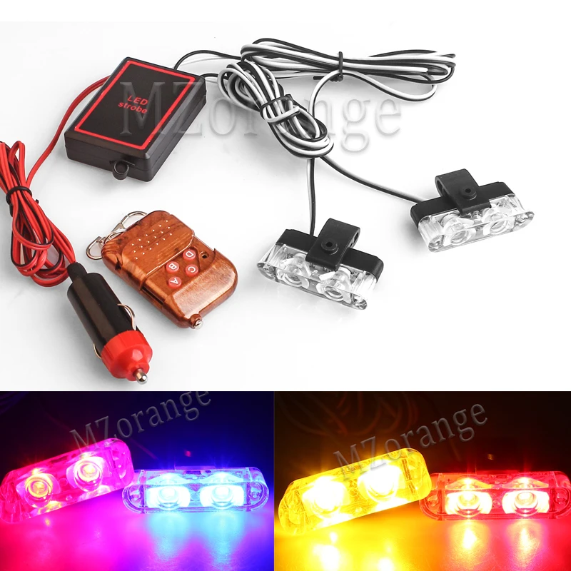12 В автомобиль мотоцикл 2x2 стробоскоп полицейский аварийный предупредительный