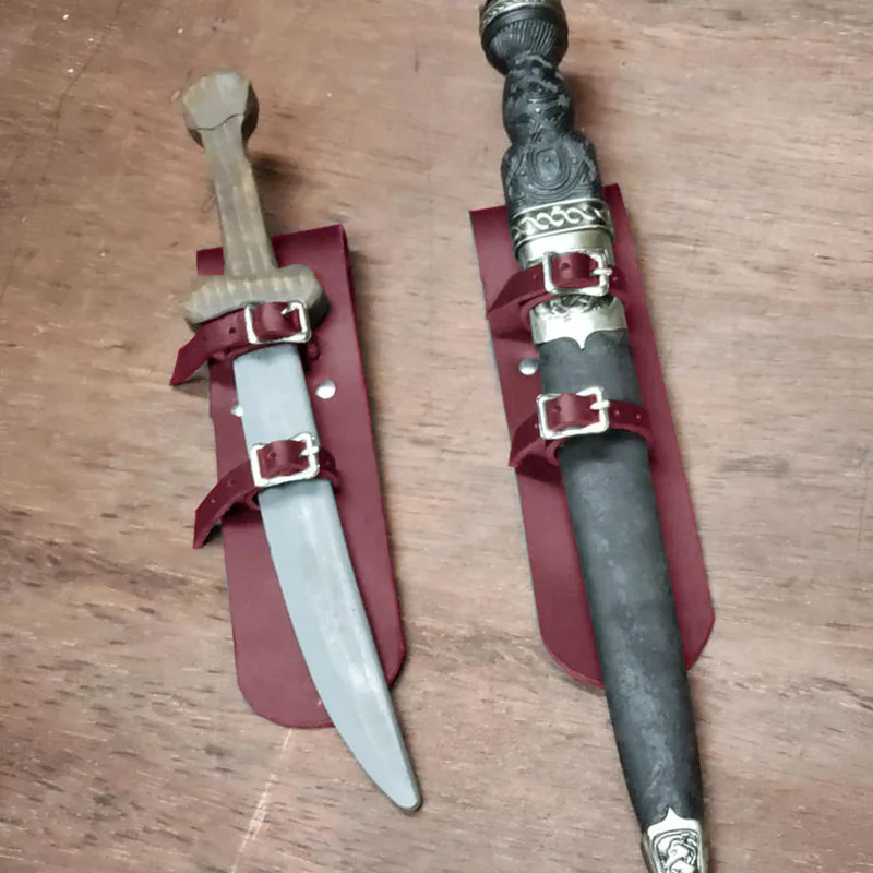 Кельтский пиратский Ларп базовая кожа кинжал Дирк лягушка Seax держатель для ремня