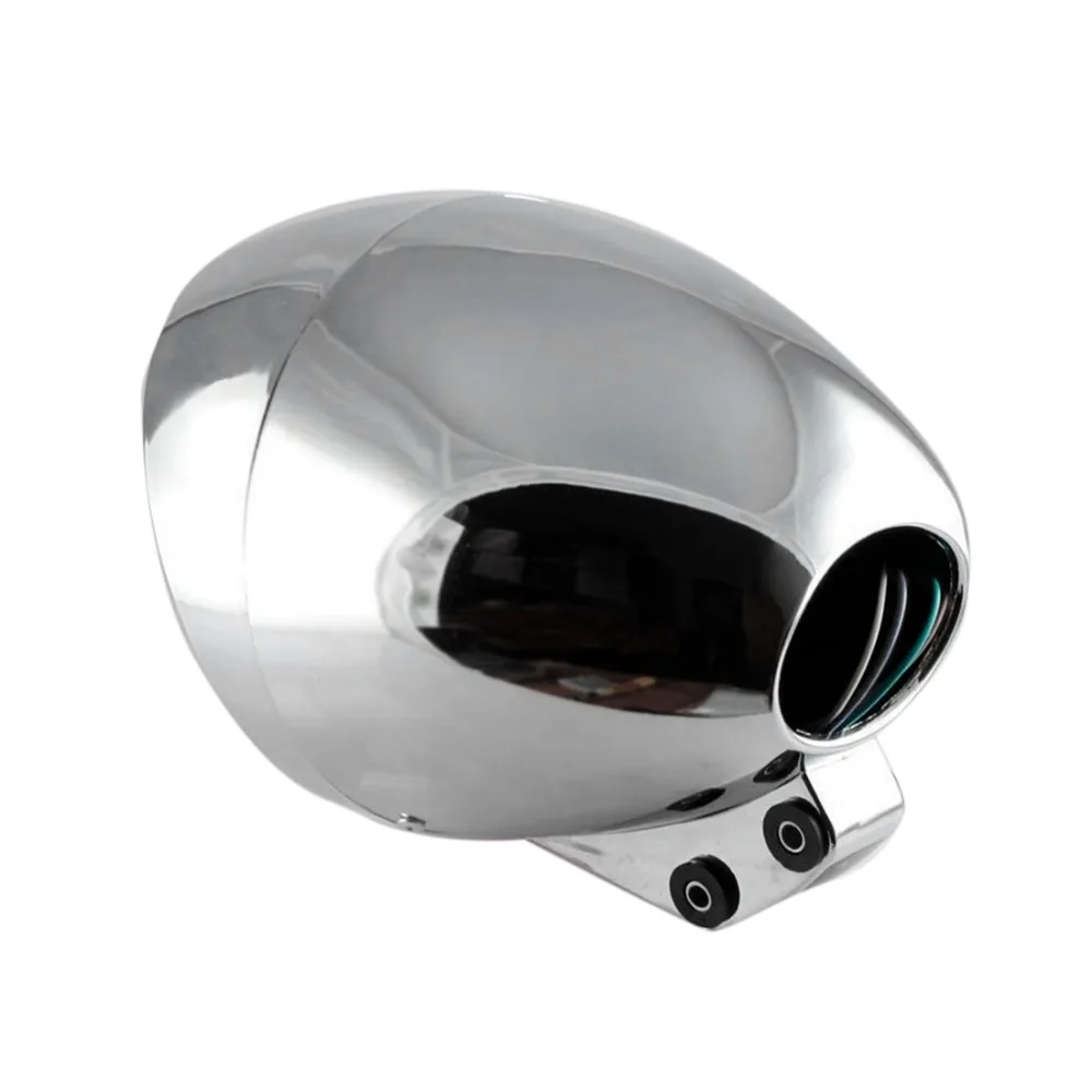 ZORBYZ мотоцикл 6," Хром ABS Пуля Передний светильник головной светильник подходит для Harley cruise Honda Steed Shadow