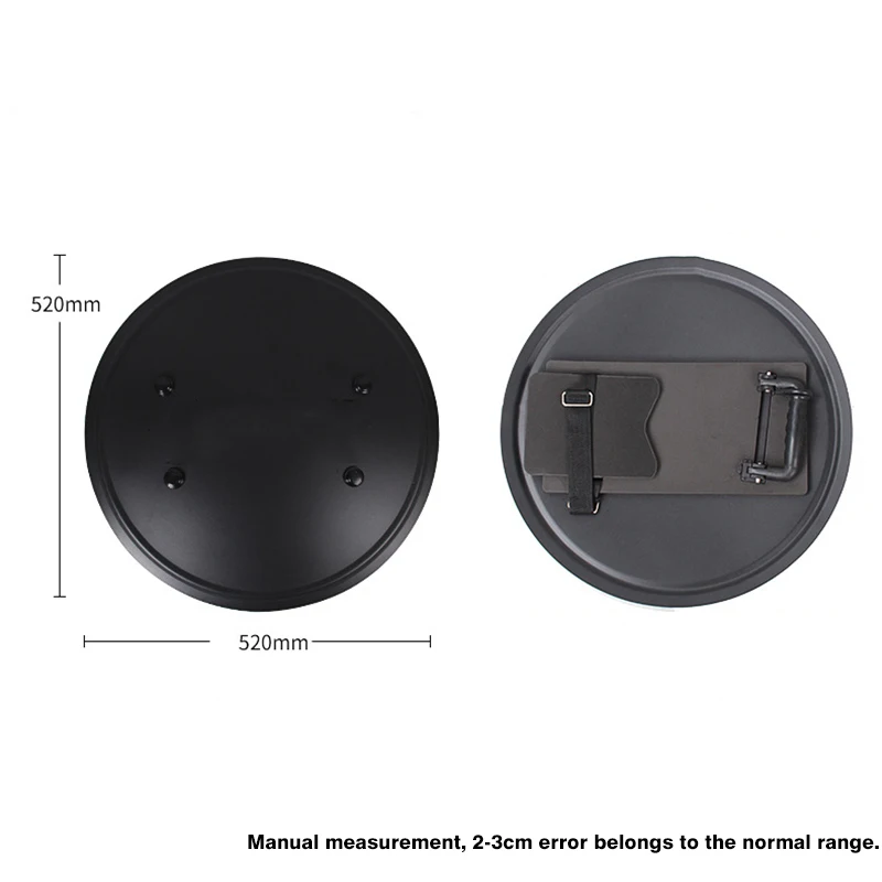 Round Hand-held Shield Anti Riot Security Patrol Equipment Tactical Self Protection Aluminium Alloy Training | Безопасность и