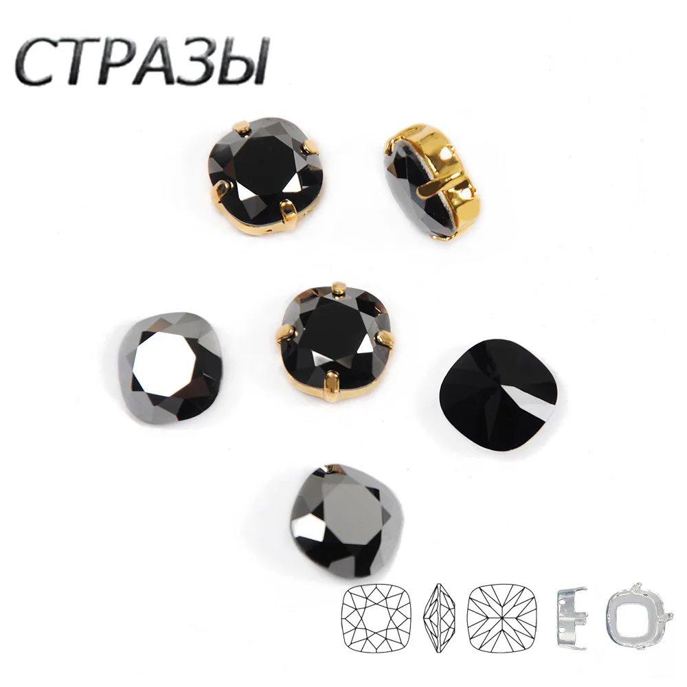 CTPA3bI Хрустальный край K9 пришитые Стразы с золотыми/серебряными бусинами для