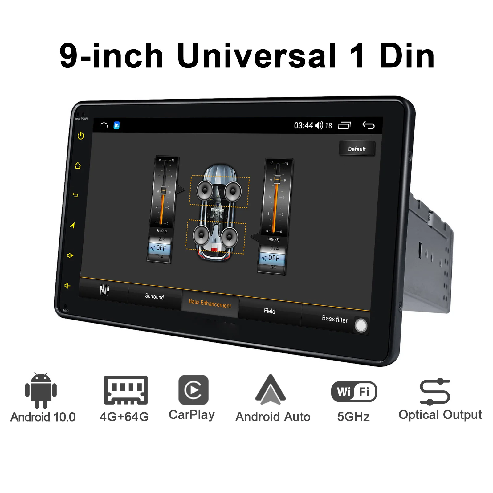 구매 Autoradio 안드로이드 1 Din 라디오 화면 9 인치 범용 중앙 멀티미디어 오디오 시스템 GPS 무선 Carplay 4G 자동차 네비게이터