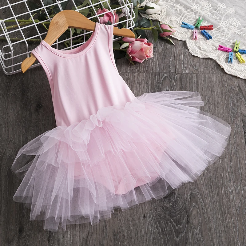 Kids Girls Party Dress Tutu Ballet Dance Wear Sleeveless Gymnastics Leotard Dancing Princess Children Baby Clothes | Детская одежда и