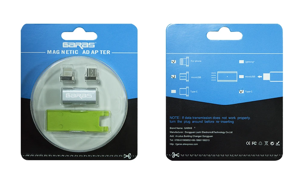 GARAS Micro USB-Type C/| ightning Магнитный адаптер для iPhone/Android 3в1 кабель для передачи данных конвертер адаптер Micro USB-Type C
