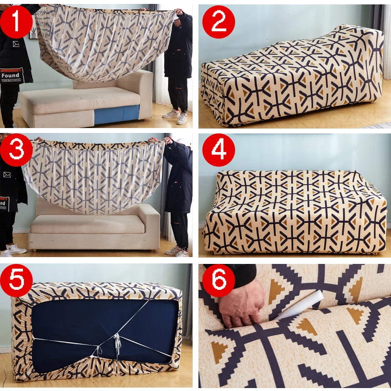 

L-shaped square plaid sofa cover, living room sofa protector, dust proof elastic, full sofa cover