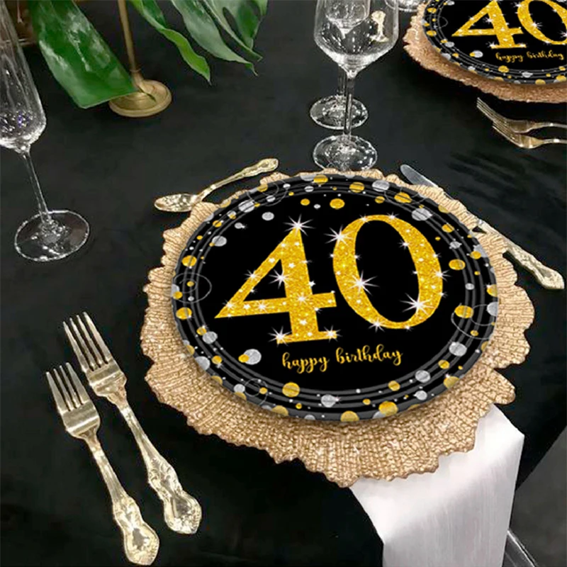 30th 40th 50th 60th с днем рождения украшение шар День баннер одноразовая посуда товары