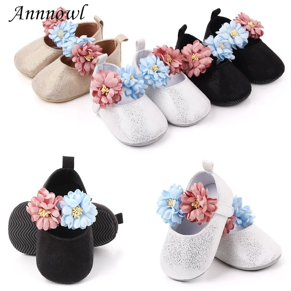 

Fashion Brand Leather Baby Girls Shoes Newborn Baby Shoes Soft Sole Pre-Walker Infant Trainers Toddler Casual Shoes with Flowers