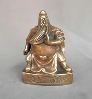 chinese pure brass the duke guan handicraft statue