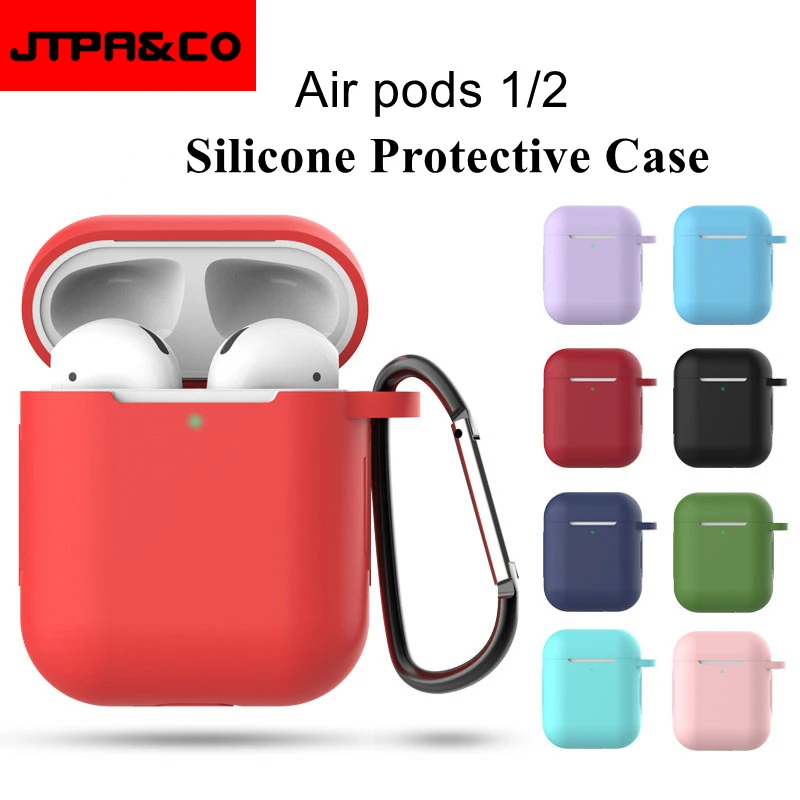 

Мягкие силиконовые чехлы с брелоком для Apple Airpods 1/2, защитный беспроводной Чехол для Bluetooth наушников для Air Pods 2, зарядное устройство