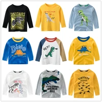 baby girls boys t shirts 100 cotton dinosaurs cartoon children clothes 2 3 4 5 6 7 8 years kids long sleeve spring clothing