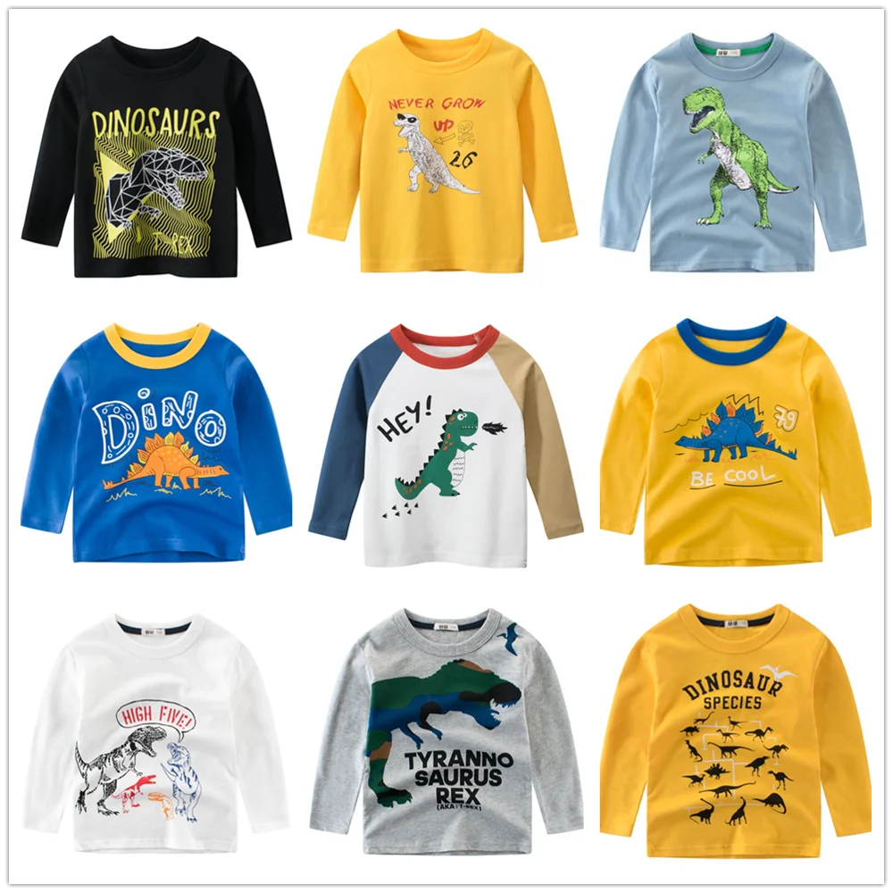 Футболки для мальчиков и девочек 100% хлопок Dinosaus детские носки с персонажами
