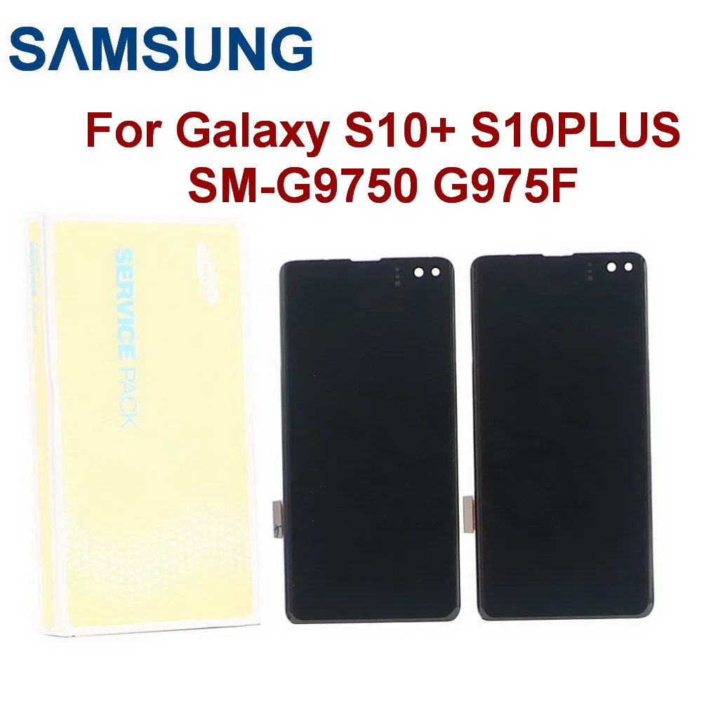 Оригинальный AMOLED 6 4 ''ЖК-дисплей для SAMSUNG Galaxy S10 PLUS SM-G9750 G975F дисплей сенсорный