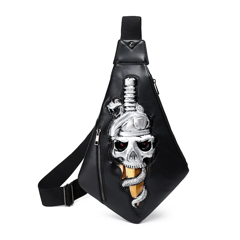 

Men's Fashion Crossbody Bag Theft Proof Rotatable Button Open Leather Chest Bags Men Shoulder Bags Chest Waist Pack