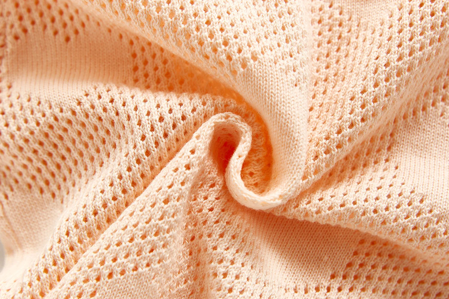 

Infant baby knit cardigan 2021 spring and summer sun protection clothing hooded sweater jacket hollow cloth