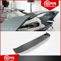 for fk8 vrsar1 style carbon fiber rear wing flap trim glossy carbon trunk wing blade for civic type r fk8 2017 racing part