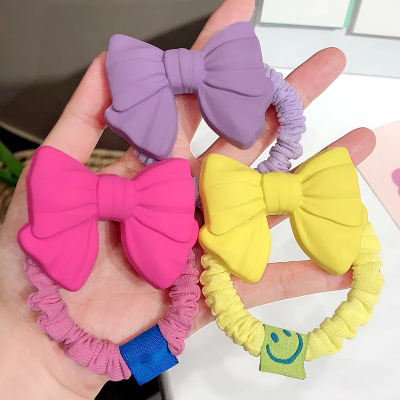 

Women Girl Scrunchies Elastic Hair Ties Bands Bow Knot Colorful Summer Fashion Korean Mujer Head Accessories Hyuna Wholesale