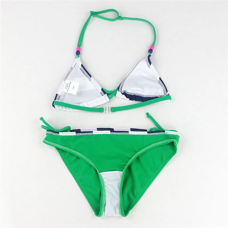 Комплект бикини для девочек 6 14 лет детский купальный костюм из 2 предметов
