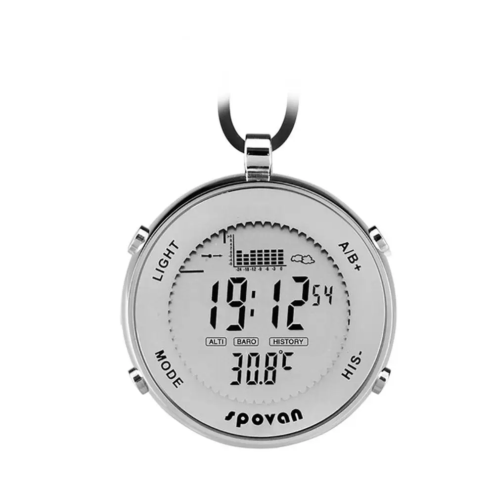 Spovan Водонепроницаемый рыбалка спортивный карман часы Для мужчин прогноз погоды