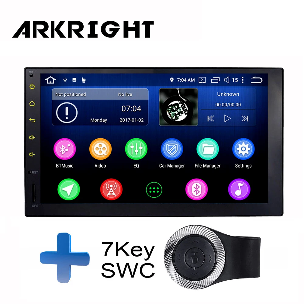 HU-SWC ARKRIGHT 7 ''4+ 64GB 2Din Android автомобильный плеер Android 8,1 Авторадио carplay sc9853i с 4G слотом для сим-карты - Цвет: HU-SWC