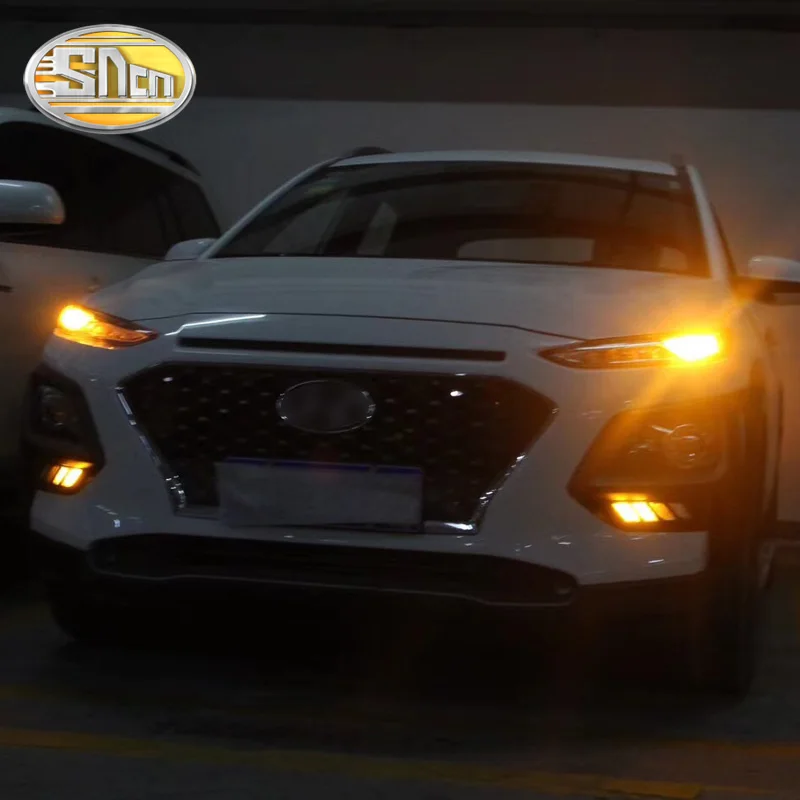 

Dynamic Yellow Turn Signal Function Car DRL Lamp 12V LED Daytime Running Light For Hyundai Kona 2017 2018 2019 2020