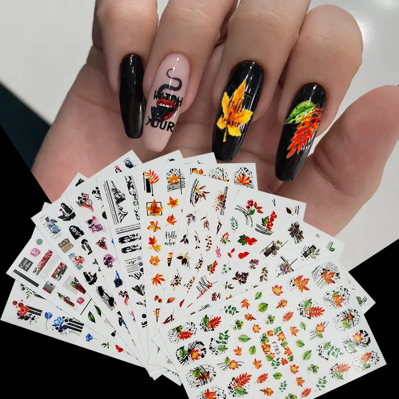 

New Autumn Nail Art Stickers Diy Fingernail Decorations Nail Supplies Manicure Decorations For Women Girls Nail Art & Tools