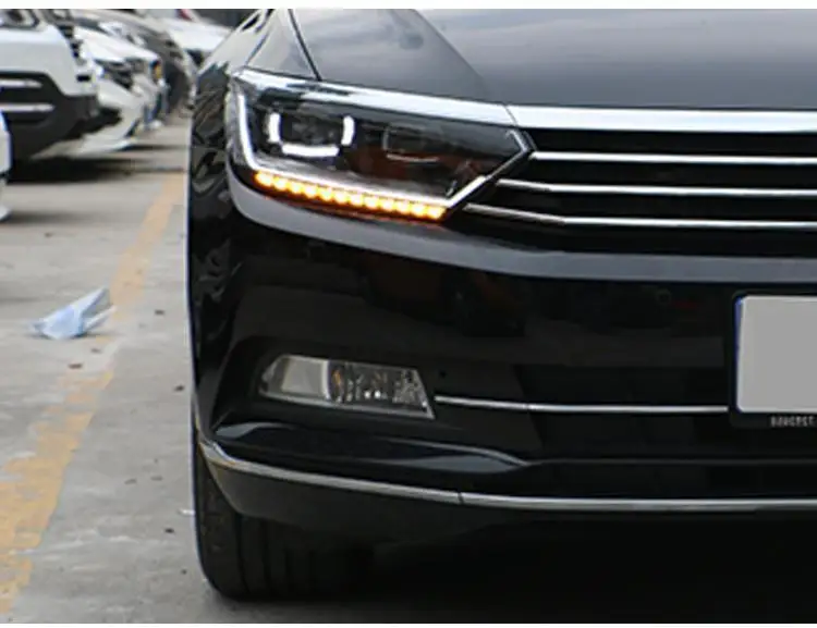 Внешний аксессуар, боковая Поворотная сигнальная лампа Luces Led Para, автомобильные фары, автомобильные фары в сборе 17 для Volkswagen Magotan