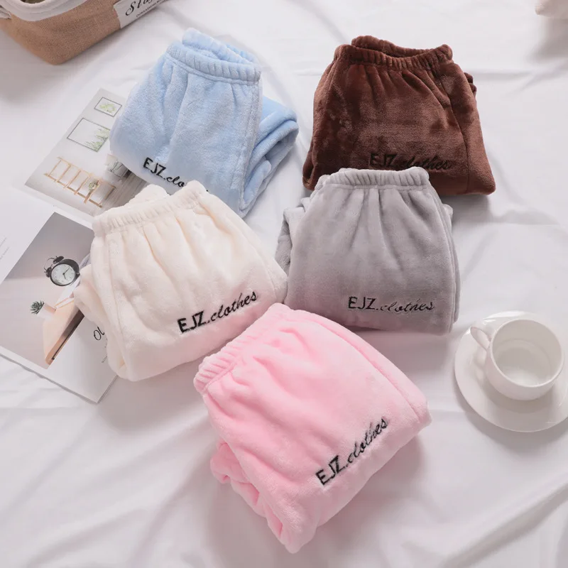 Flannel Material Sleep Pants Sleepwear For Winter Warm Bottoms Kids 1133 |