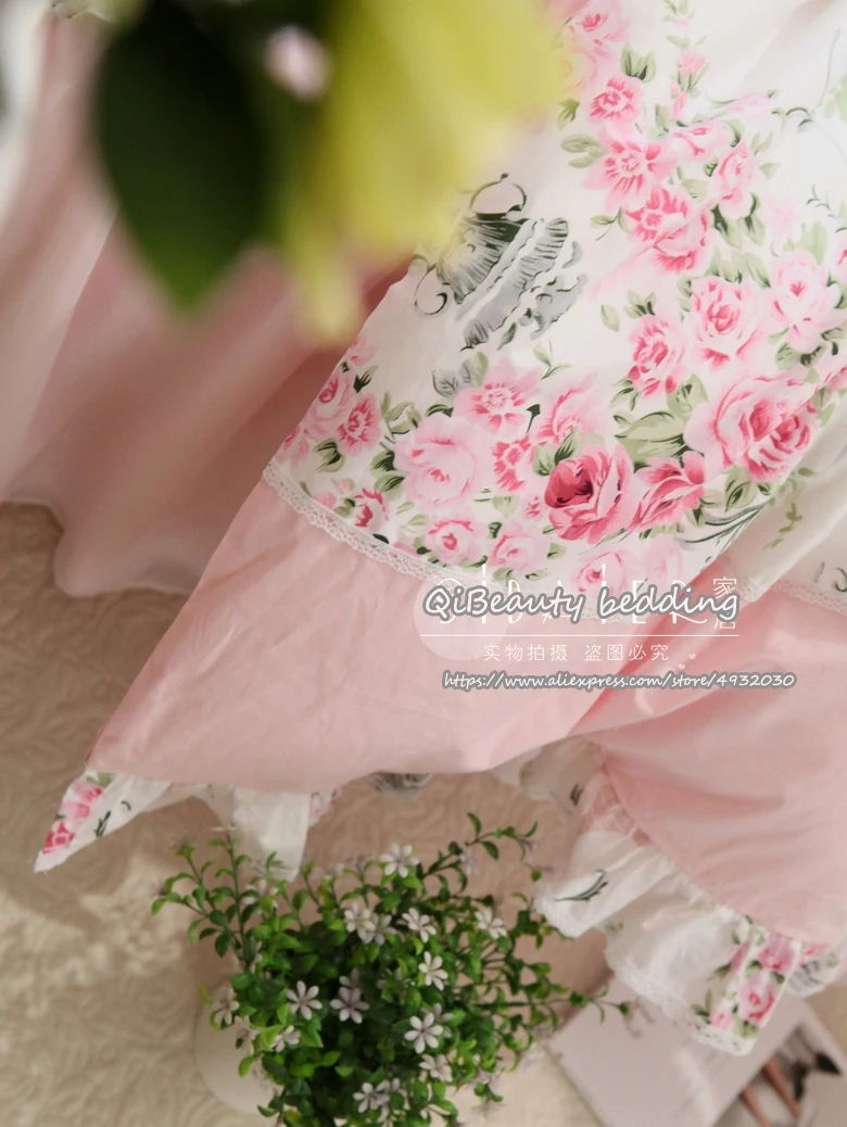 Комплект постельного белья принцессы роскошный романтический с рюшами