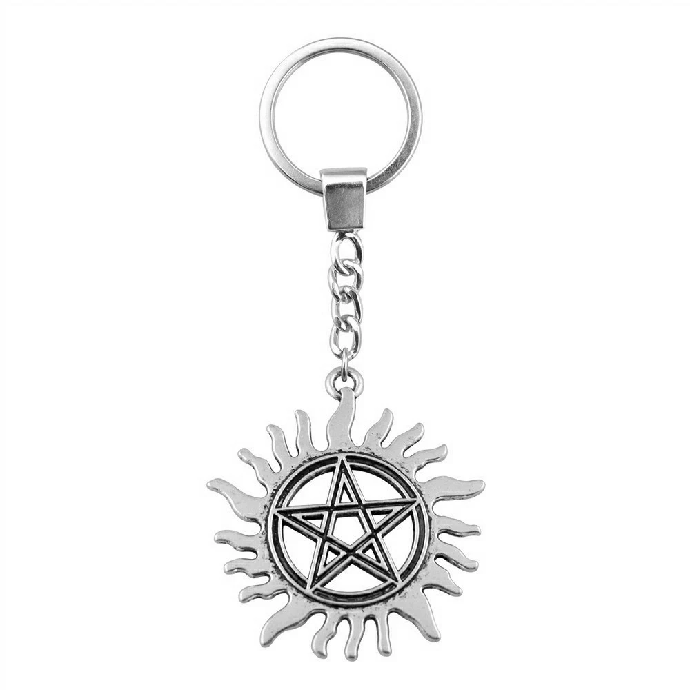 Цепочка для ключей мужчин и женщин модный брелок серебряного цвета в античном