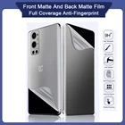 Гидрогелевая пленка 2 в 1 для OnePLus 8T 9R, полное покрытие, мягкая защитная пленка для экрана OnePLus 8, 9 Pro, Nord 2, не стекло