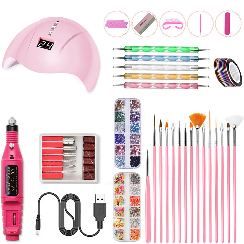 

Nail Tool Set Smart Manicure Lamp USB Grinder Nail Nail Set