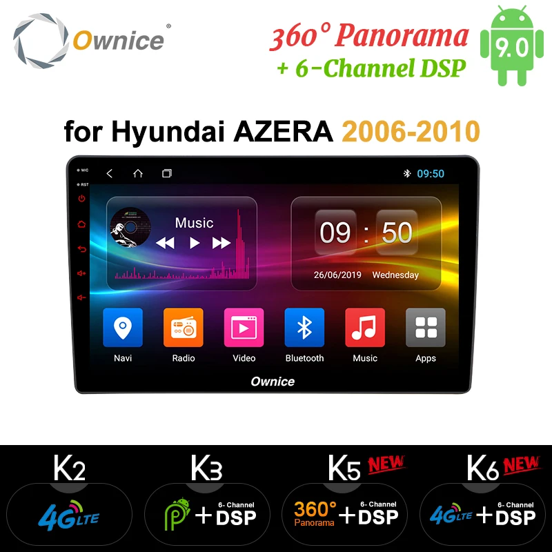 Ownice k3 k5 k6 DSP 360 панорамный Android 9 0 для Hyundai Azera 2006 ~ 2010 автомобильное радио Аудио Видео
