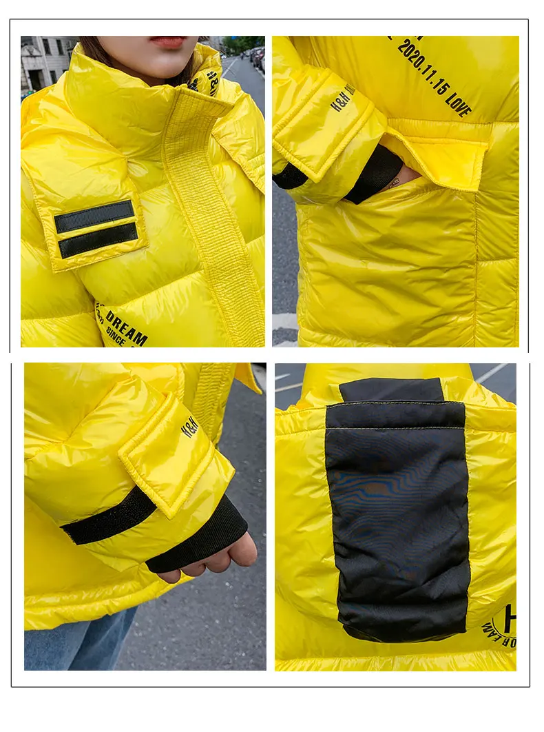 

Beachapche Winter Jacket Women Hooded Pocket Thick Loose Outwear Casual Short Coat Parkas Jacket Winter Coat Women