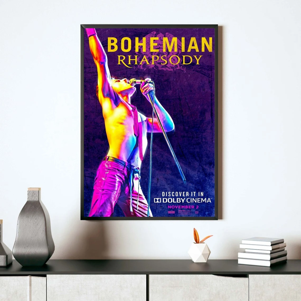 Музыкальный постер Rhapsody Queen Freddie Mercury 2018 в богемном стиле холст с принтом