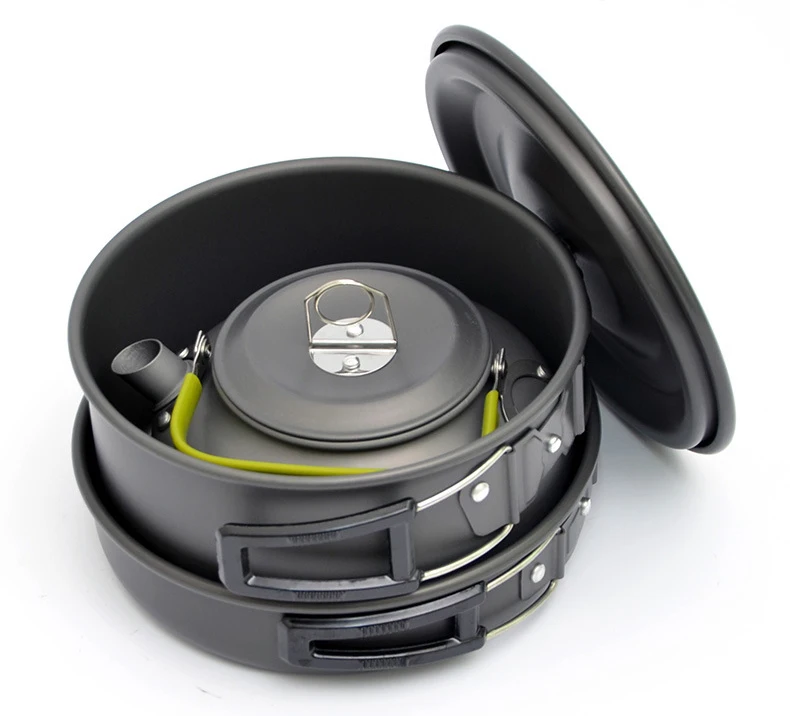 Уличная посуда для кемпинга набор посуды пикника пешего туризма Теплообменный