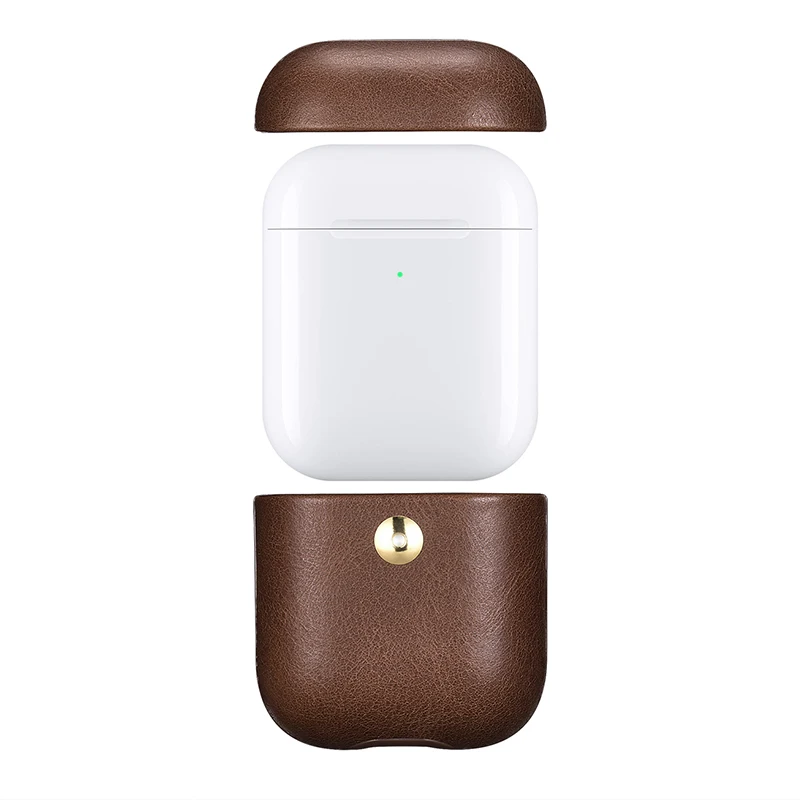 Чехол XOOMZ для Apple Airpods из натуральной кожи для Airpods 1 2 винтажная Защитная сумка для Airpods 2 1 жесткий чехол для ПК