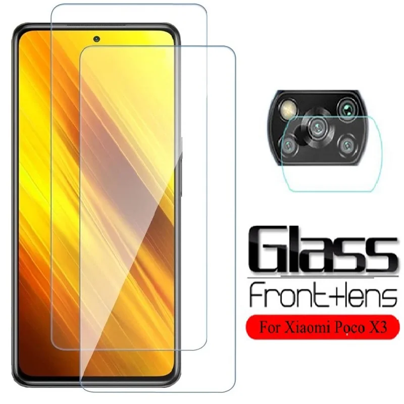 Адаптер 2-в-1 для Xiaomi Poco M3 стекло Закаленное Защитная пленка экрана X3 NFC со шлейфом |