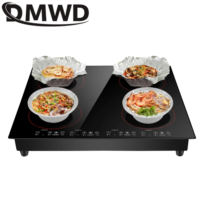 

DMWD Commercial multi-head induction cooker 2/4 heads magnetic cooker 2000W waterproof panel small hot pot stove hotpot oven