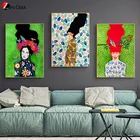 Винтажный плакат с изображением девушки волос птицы, 50x70, абстрактные плакаты и принты, Картина на холсте, Декор Спальни