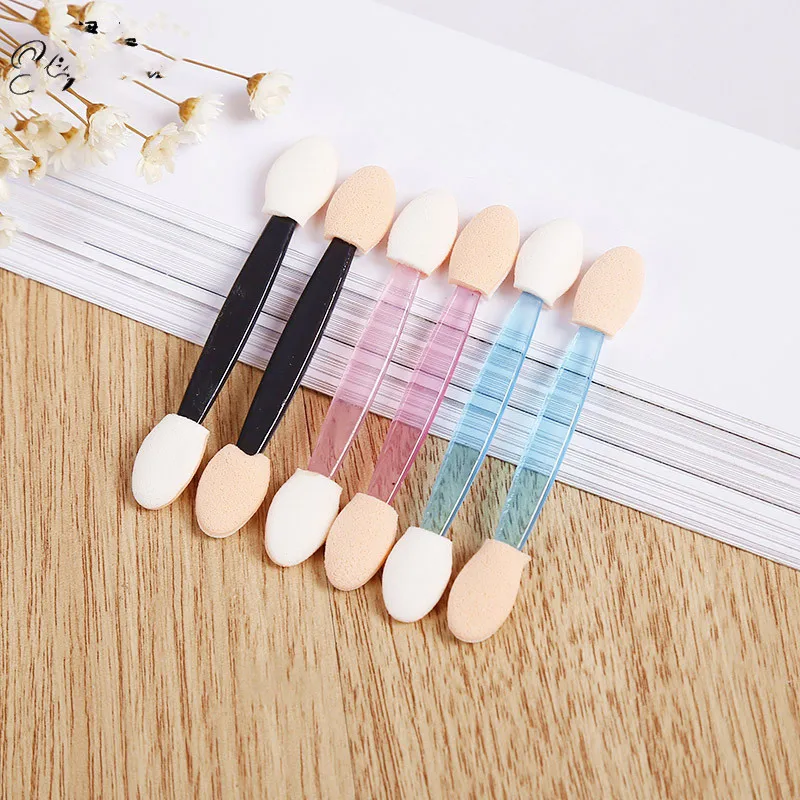 

10Pcs Makeup Brushes Double-end Soft Eye Shadow Applicators Sponge Brush Tool Disposable Eyeshadow Brush Cosmetic Beauty Tool