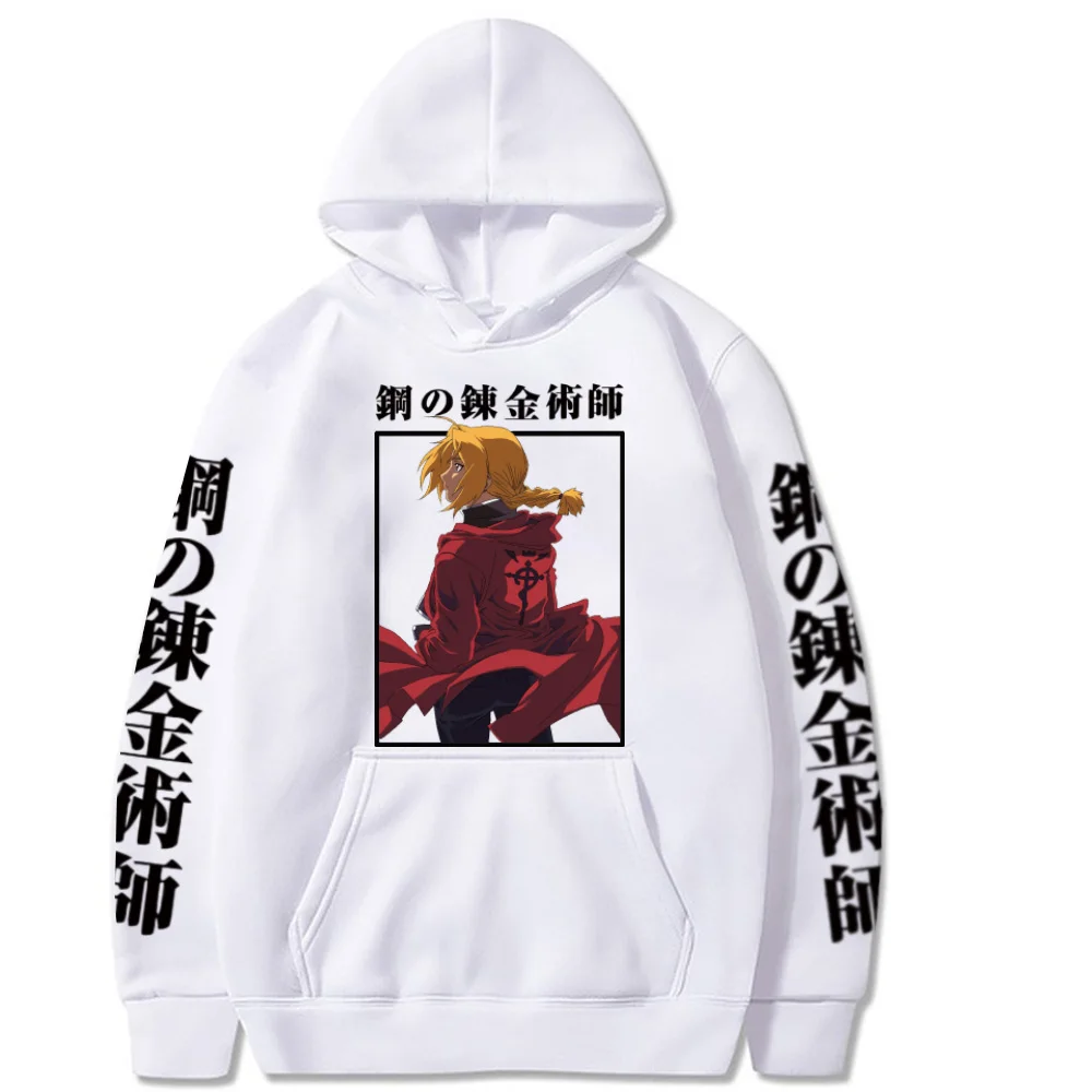 

Fullmetal Alchemist Anime Hoodie Fashion Long Sleeve Casual Loose Print Man and Woman Cloth