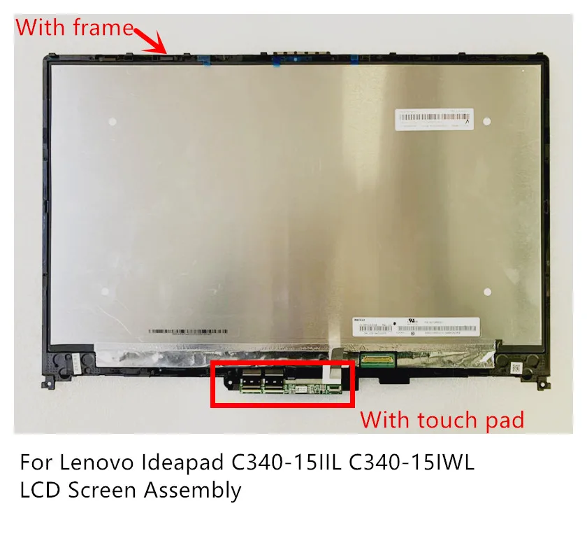 5D10S39566 15 6-дюймовый HD ЖК-дисплей с сенсорным экраном дигитайзер в сборе для Lenovo Ideapad